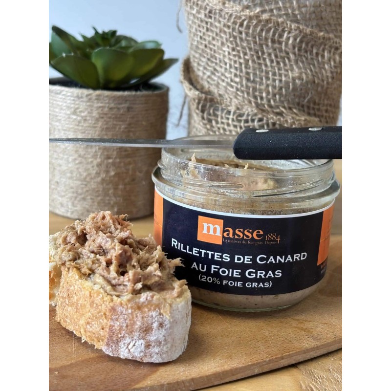 Rillettes de canard au foie gras 190g